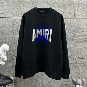 AMIRI Black Sweatshirt with Blue and White Accents